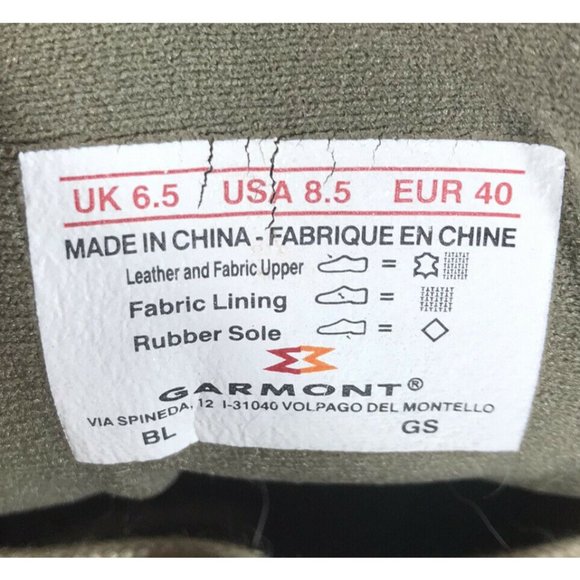 Garmont Vibram Hiking Boots Womens Size 8.5 Outdoors Trail Leather Lace Up Beige - Picture 8 of 12